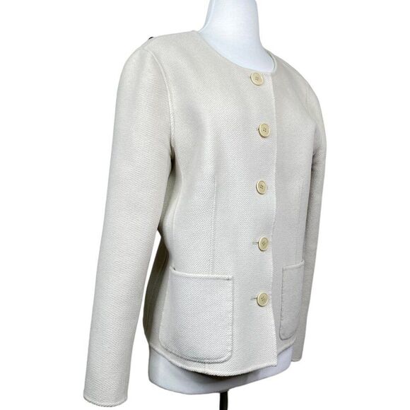Lafayette 148 New York Size 14 Cream Angora Wool Jacket - Picture 3 of 5